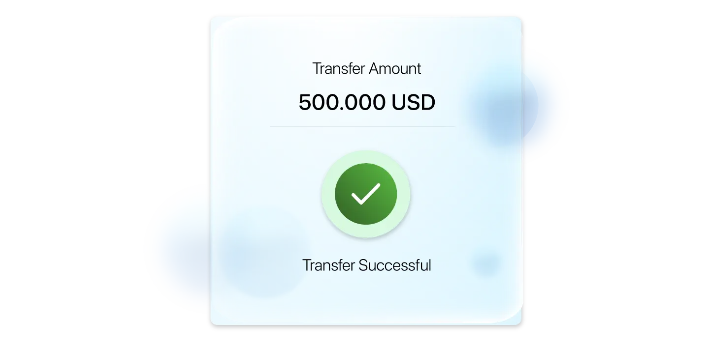 Transfer up to 500,000 EUR daily Transfer up to 500,000 EUR daily